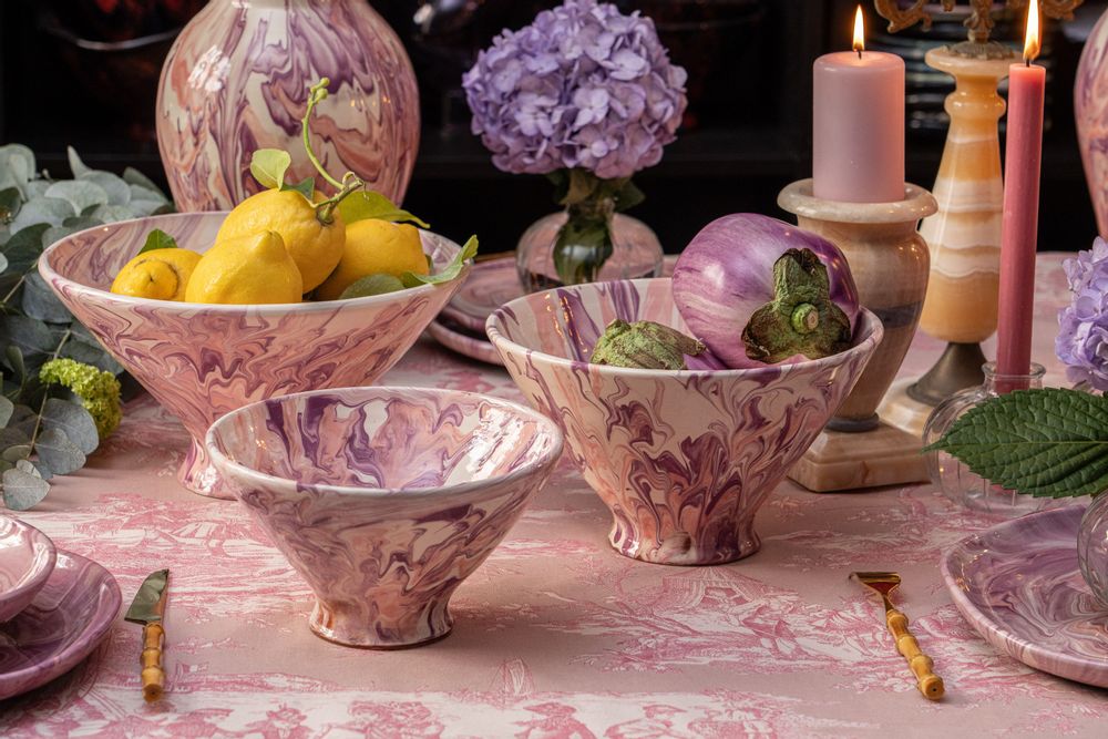 Everyday plates - NYMPHE ROSE ceramic tableware - IOM INES-OLYMPE MERCADAL