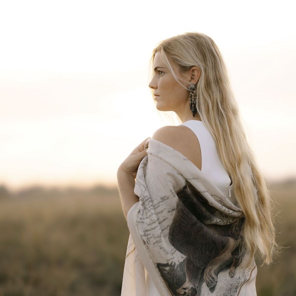 Scarves - Silk & Wool shawl - MAOULI