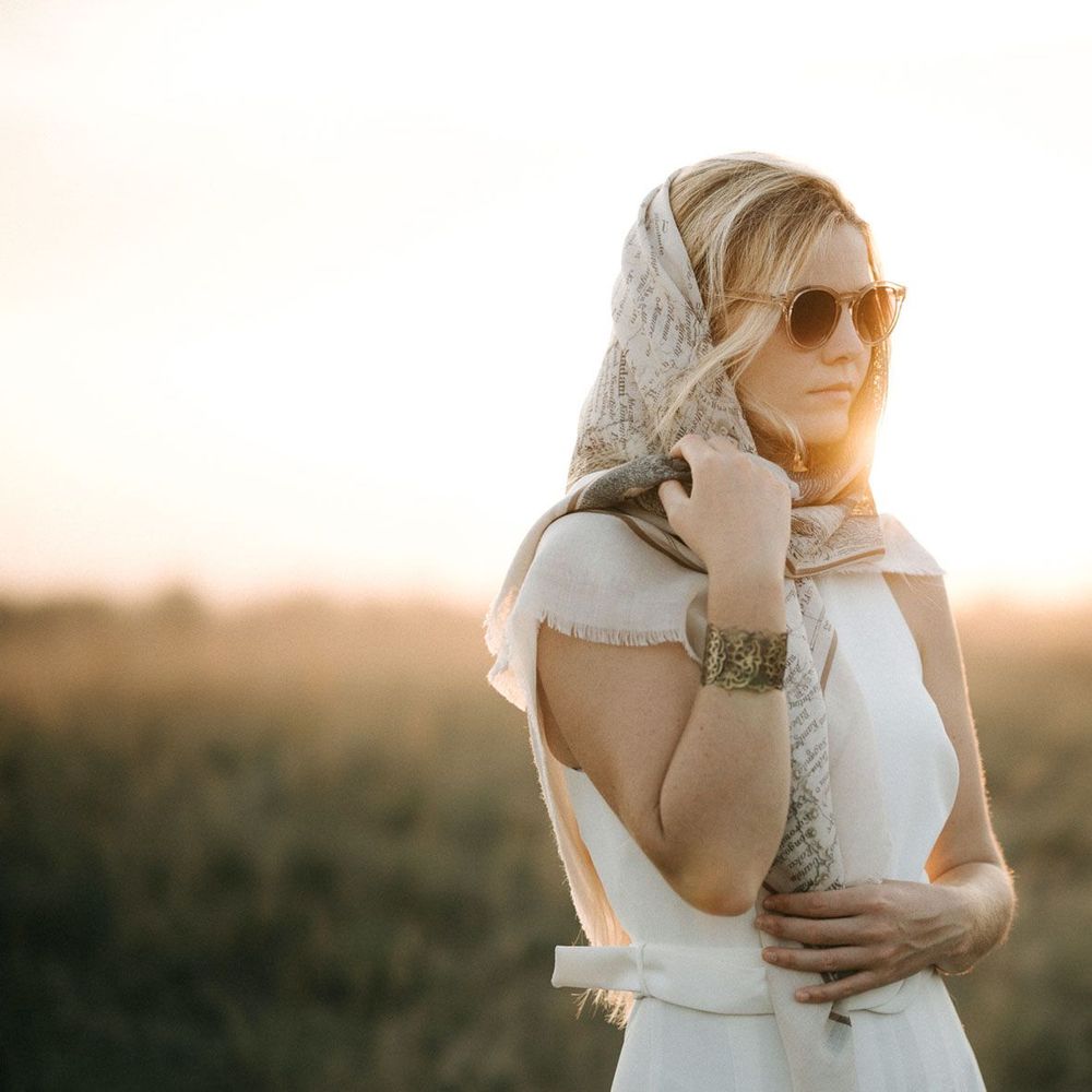 Scarves - Silk & Wool shawl - MAOULI