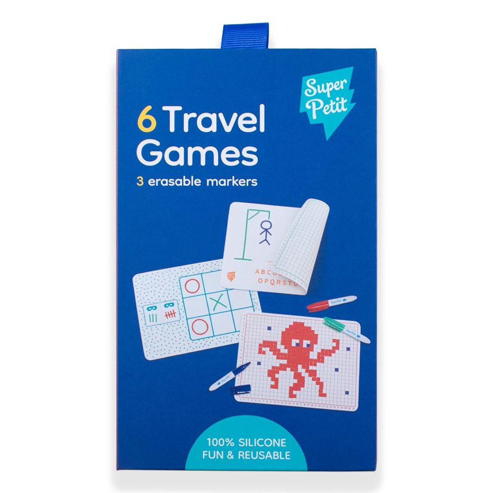Jeux enfants - TRAVEL GAME : 6 jeux nomades effaçables pour s’amuser à l’infini ! - SUPERPETIT