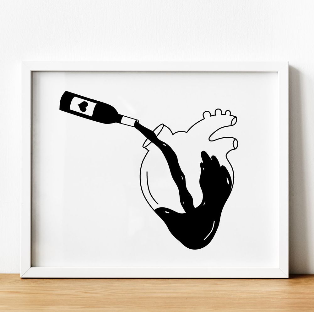 Poster - Vin Coeur poster - PRINCESSE GARAGE