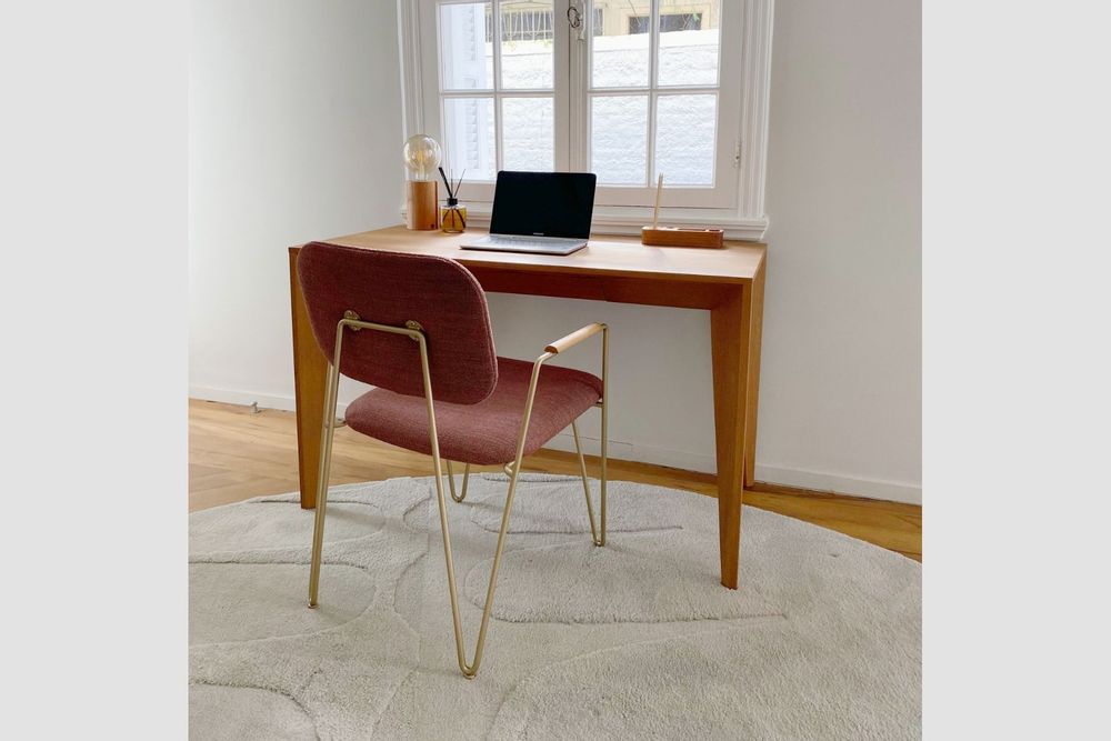 Chairs - "BRUNA" CHAIR WITH ARMS WITH FLEXIBLE BACKREST - ALESSANDRA DELGADO DESIGN