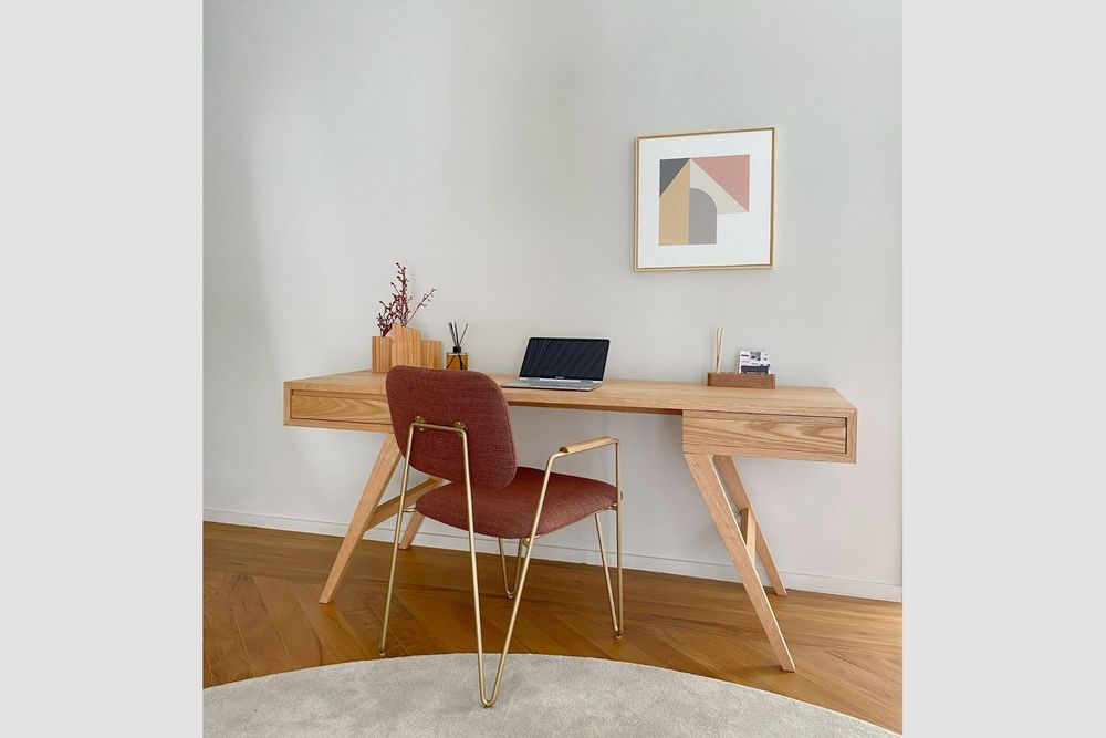 Chairs - "BRUNA" CHAIR WITH ARMS WITH FLEXIBLE BACKREST - ALESSANDRA DELGADO DESIGN