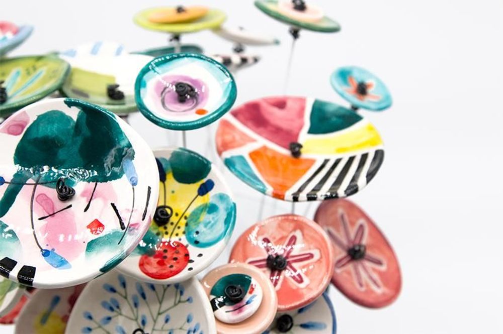 Objets de décoration - Bouquet de fleurs en céramique - ZENA