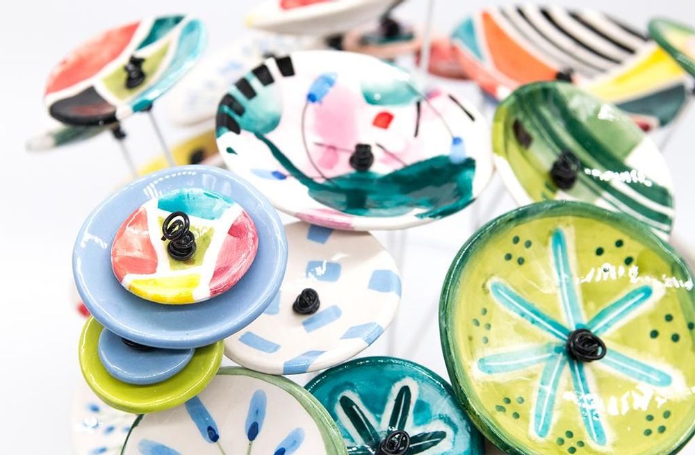 Objets de décoration - Bouquet de fleurs en céramique - ZENA