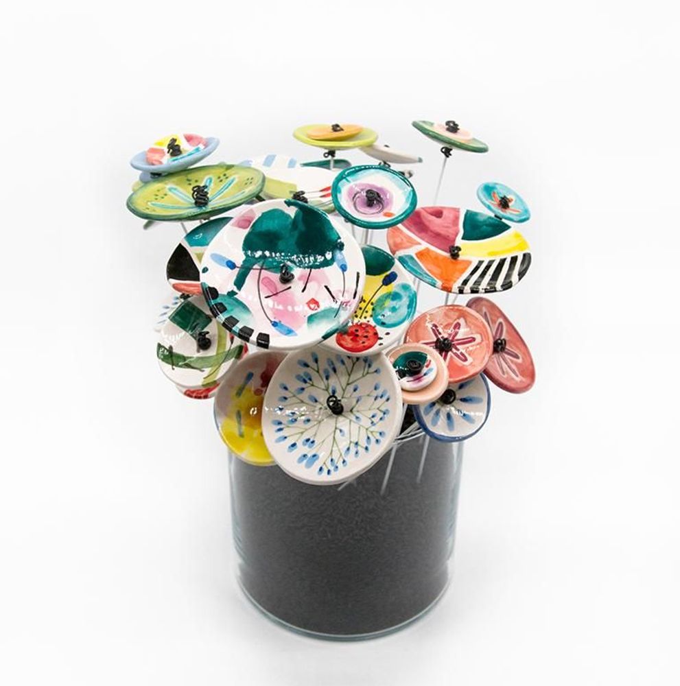 Objets de décoration - Bouquet de fleurs en céramique - ZENA