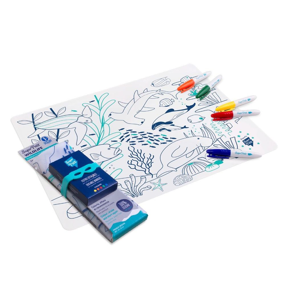 Children's arts and crafts - CORAL BARRIER: 1 silicone set + 5 markers + 1 bracelet. - SUPERPETIT