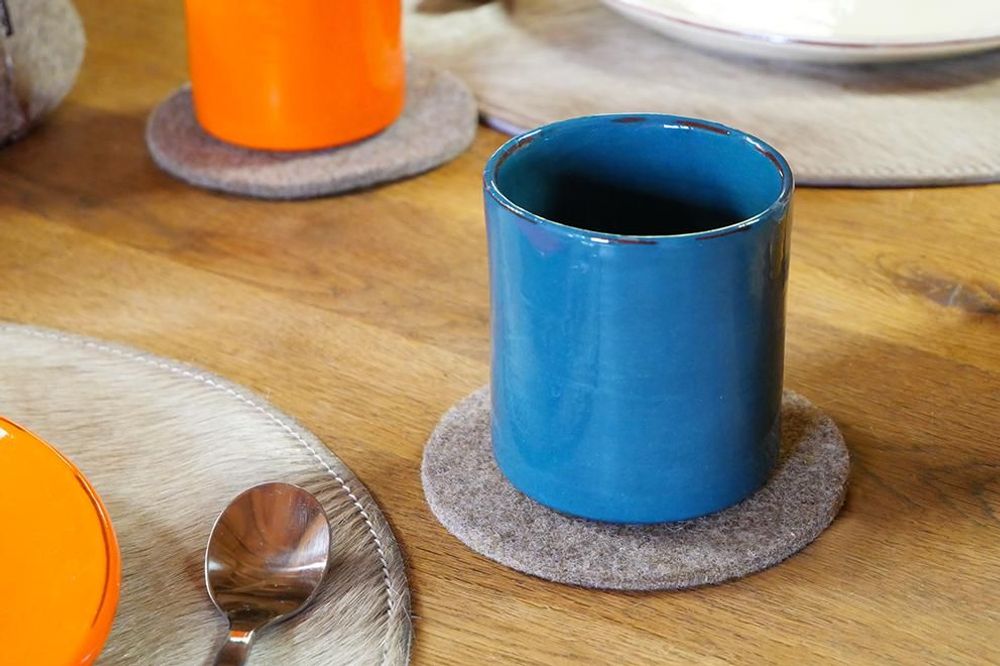 Wine accessories - Cowhide Coasters - L'ATELIER DES TANNERIES