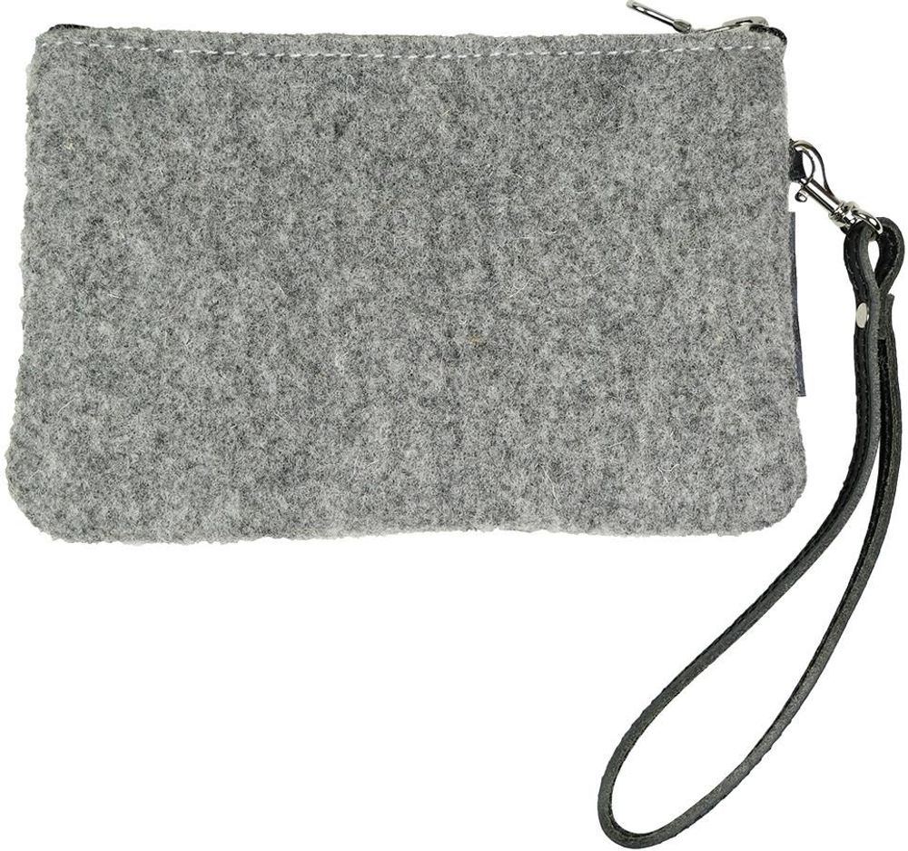 Petite maroquinerie - Pochette bandoulière ou avec anse en cuir ou feutre de laine - L'ATELIER DES TANNERIES