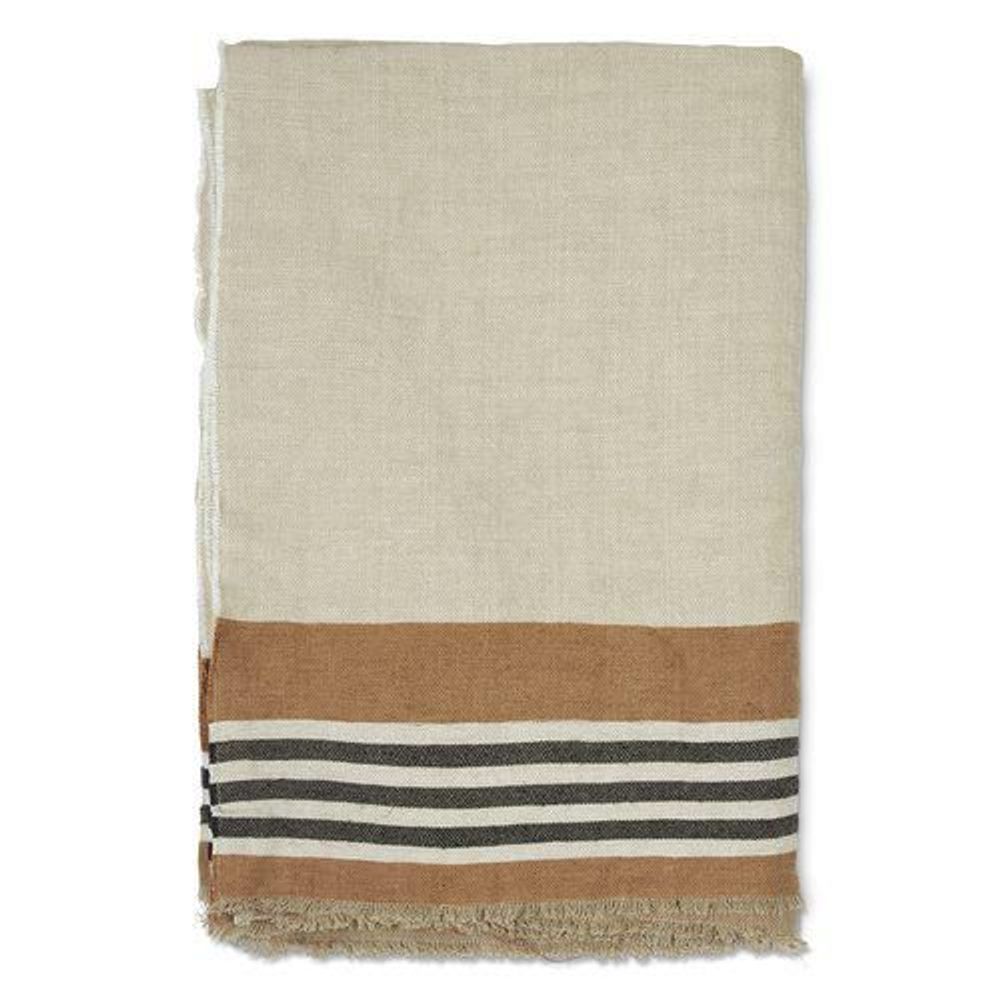 Linge de table textile - Plaid Linna beige. - JAKOBSDALS