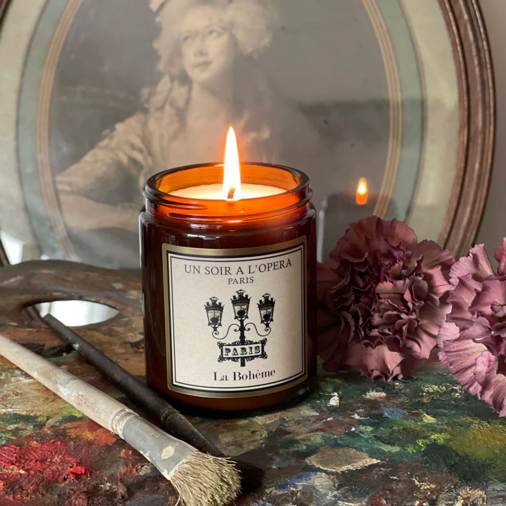 Objets de décoration - LA BOHÈME - BOUGIE PARFUMÉE DE VOYAGE 100 % VÉGÉTALE - 140GR - UN SOIR A L'OPERA