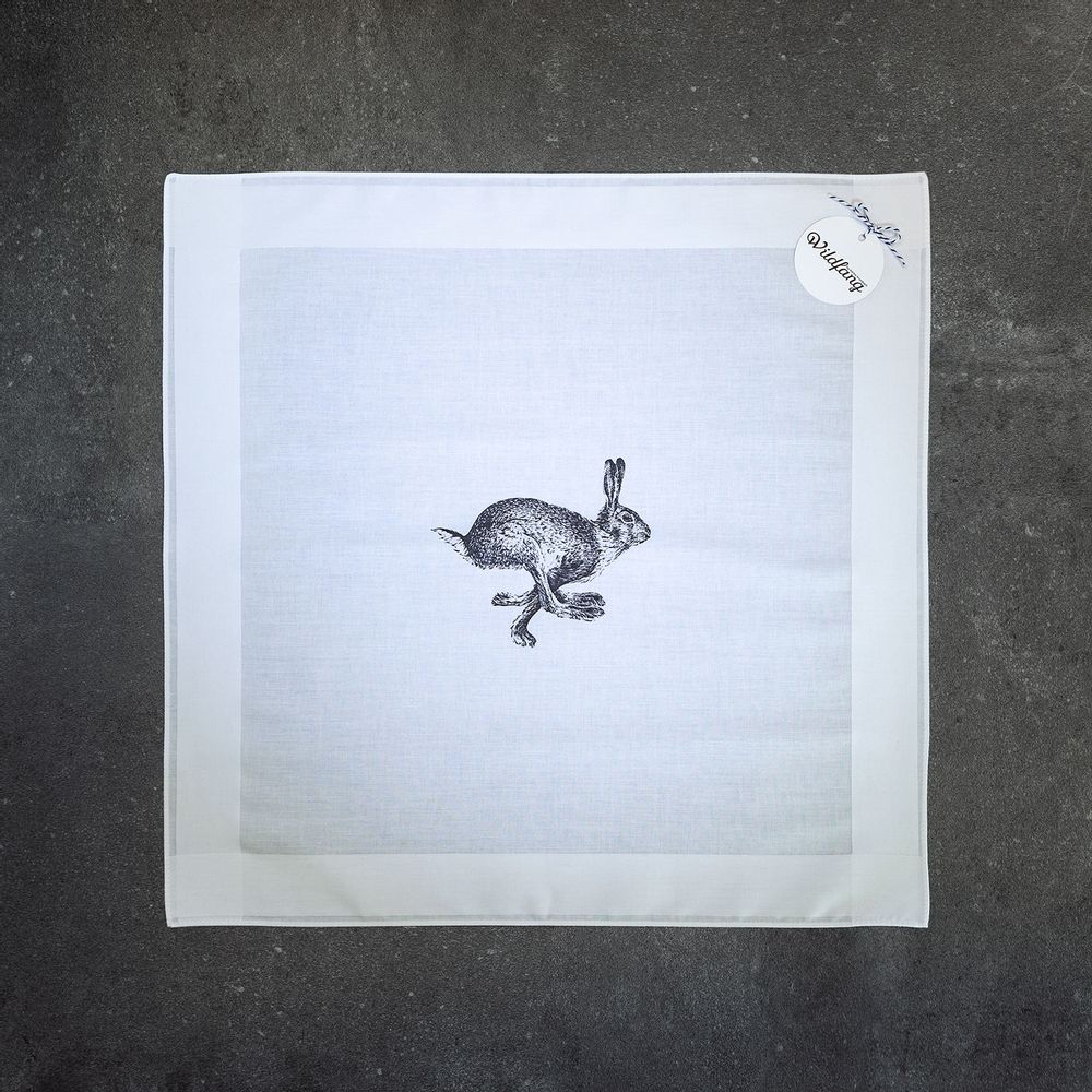 Linge de table textile - Set de 4 mouchoirs ANIMAUX DE LA FORÊT - pour hommes - WILDFANG BY KARINA KRUMBACH ®
