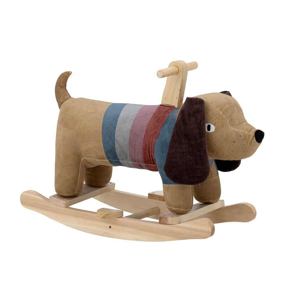 Toys - Charlie Rocking Toy, Dog, Brown, Polyester  - BLOOMINGVILLE MINI
