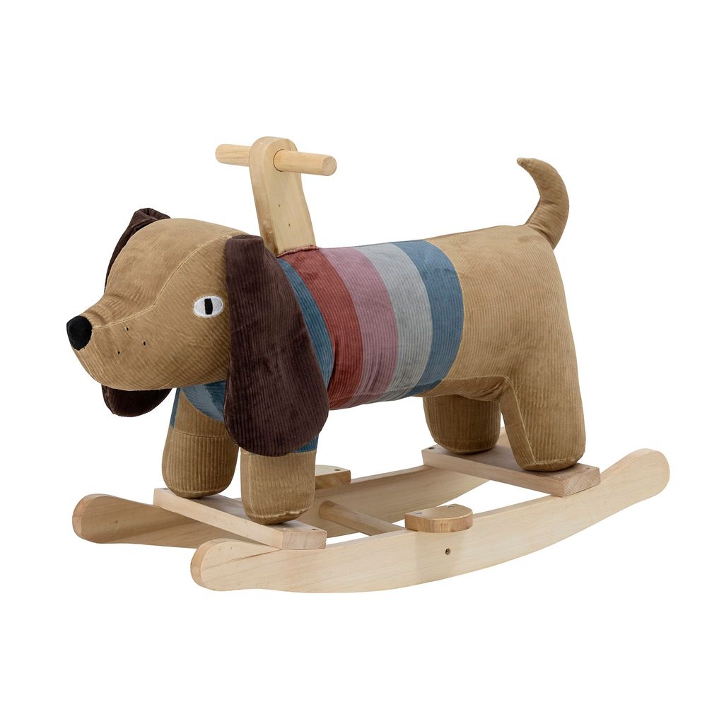 Toys - Charlie Rocking Toy, Dog, Brown, Polyester  - BLOOMINGVILLE MINI