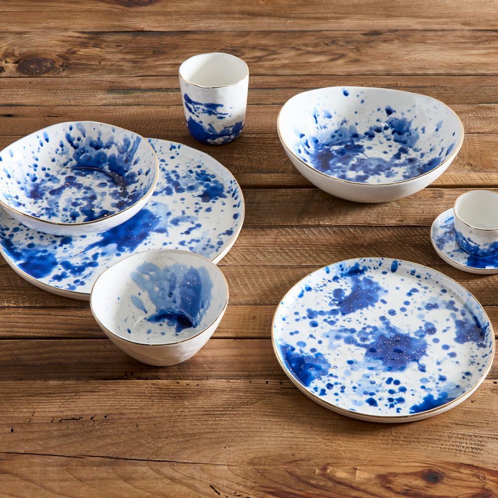 Platter and bowls - Salad plate "Marine Splash" - WERNER VOSS
