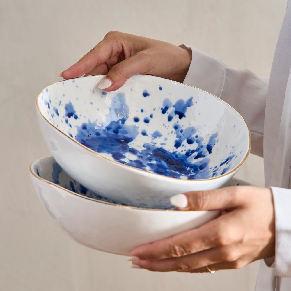 Platter and bowls - Salad plate "Marine Splash" - WERNER VOSS