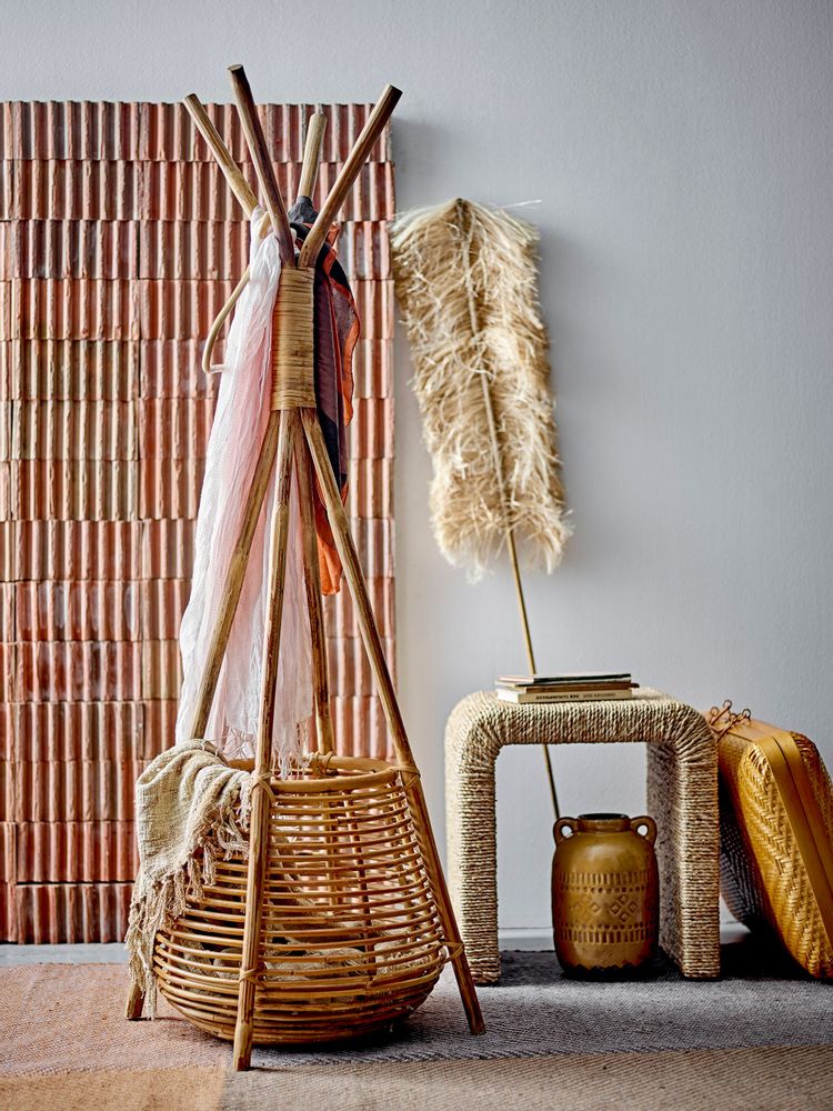 Mounting accessories - Salerno Coat Rack, Nature, Rattan - BLOOMINGVILLE MULTIBRAND HOUSE