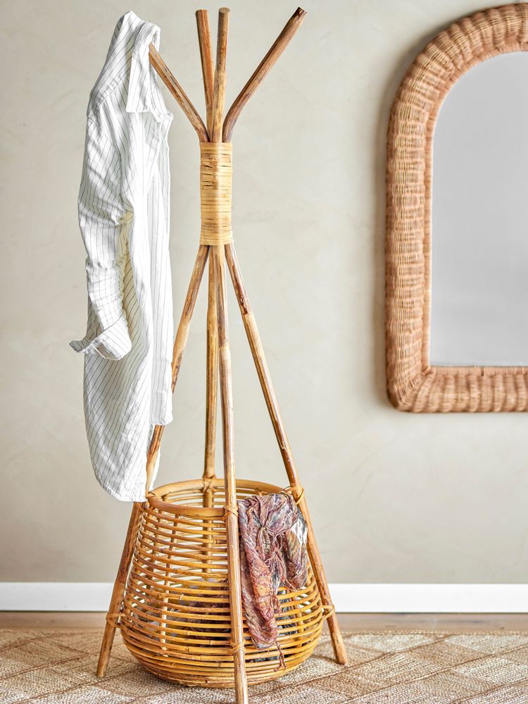 Mounting accessories - Salerno Coat Rack, Nature, Rattan - BLOOMINGVILLE MULTIBRAND HOUSE