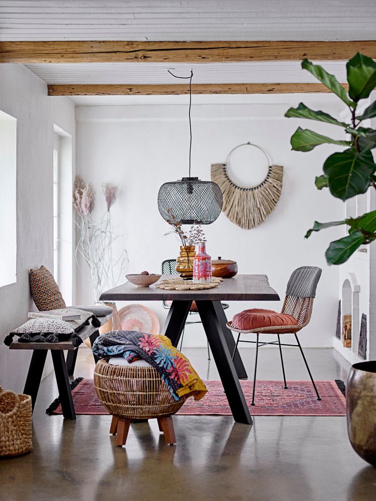 Hanging lights - Rodi Pendant Lamp, Black, Bamboo - BLOOMINGVILLE MULTIBRAND HOUSE