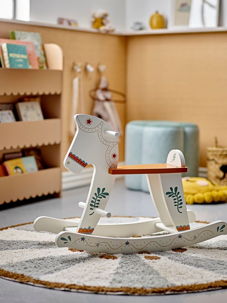 Toys - Ruddy Rocking Toy, Horse, White, MDF - BLOOMINGVILLE MINI