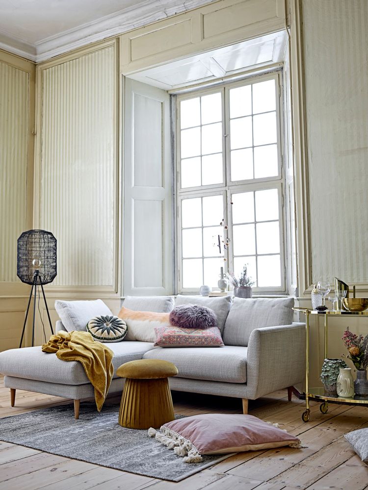 Poufs - Roberta Pouf, Marron, Polyester - BLOOMINGVILLE MULTIBRAND HOUSE
