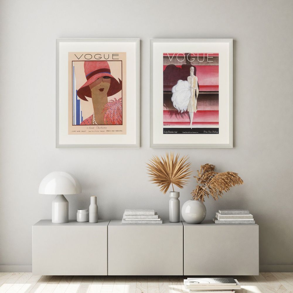 Frames - Wall decor. Vogue, May 1927 & October 1925 - ABLO BLOMMAERT