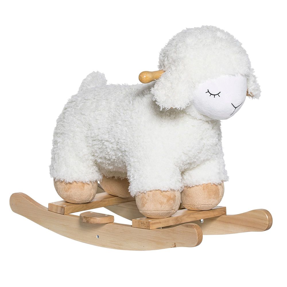 Jouets enfants - Laasrith Jouet à Bascule, Mouton, Blanc, Polyester - BLOOMINGVILLE MINI