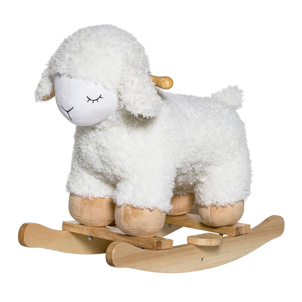 Jouets enfants - Laasrith Jouet à Bascule, Mouton, Blanc, Polyester - BLOOMINGVILLE MINI
