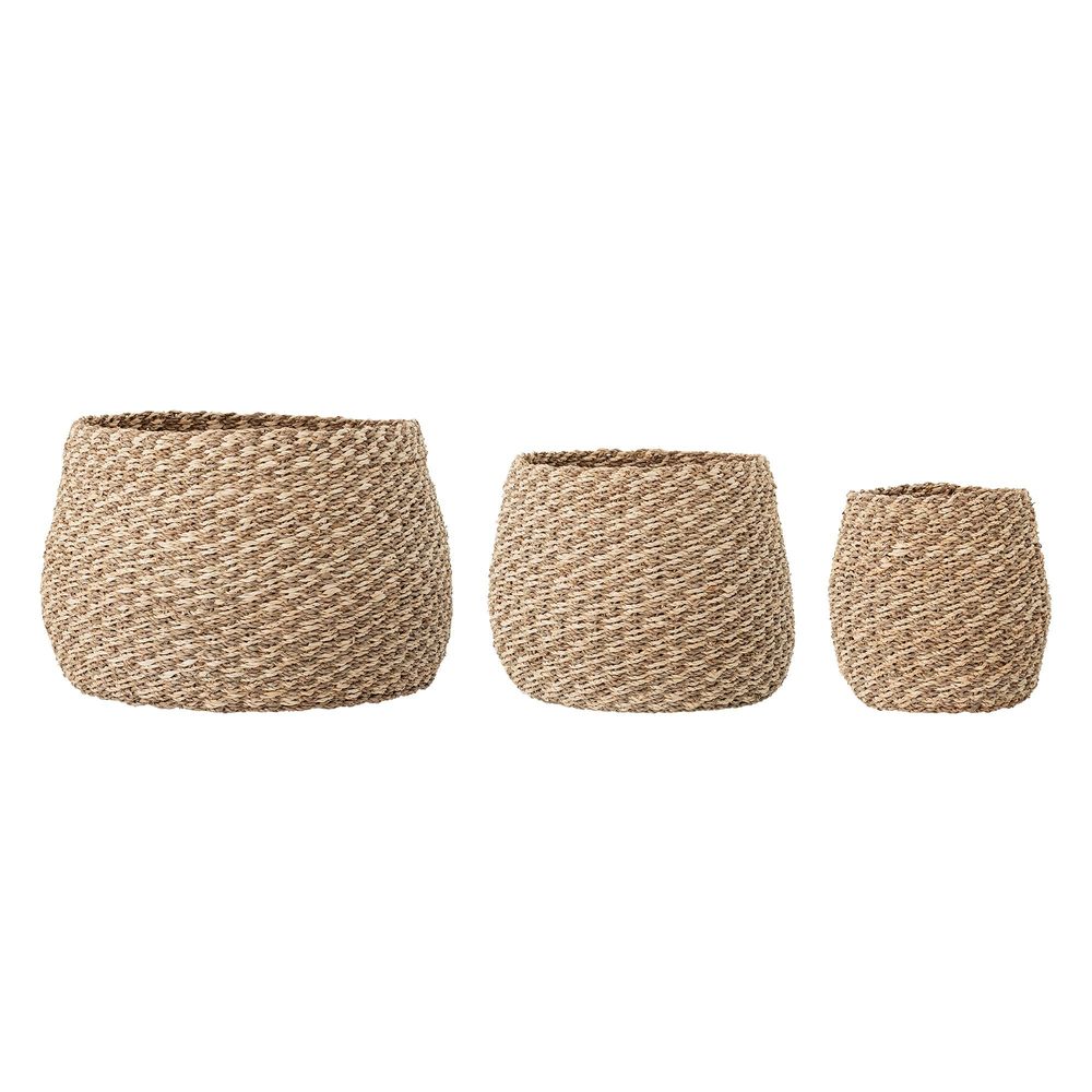 Shopping baskets - Malli Basket, Nature, Seagrass Set of 3 - BLOOMINGVILLE MULTIBRAND HOUSE