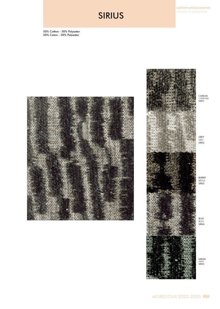 Fabric cushions - Decorative accessories - Sirius - AIGREDOUX