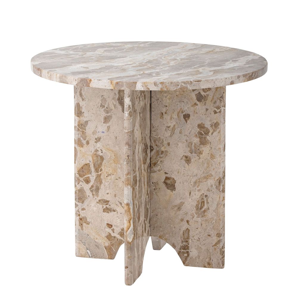 Autres tables - Jasmia Table d'appoint, Marron, Marbre - BLOOMINGVILLE MULTIBRAND HOUSE