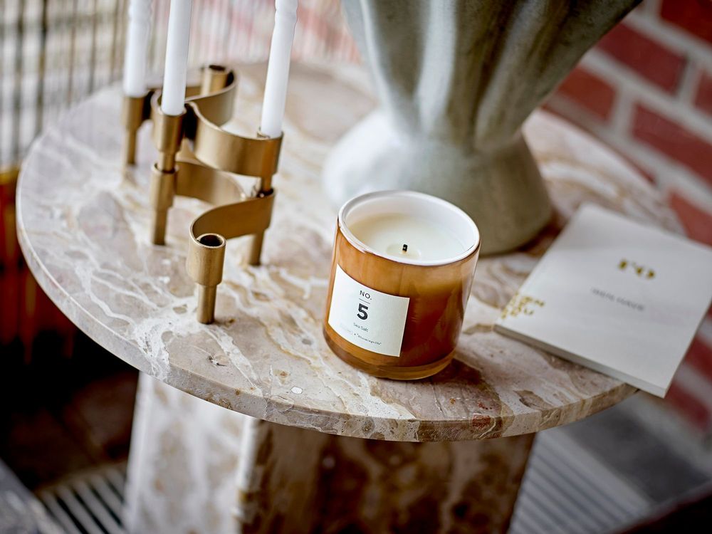 Autres tables - Jasmia Table d'appoint, Marron, Marbre - BLOOMINGVILLE MULTIBRAND HOUSE