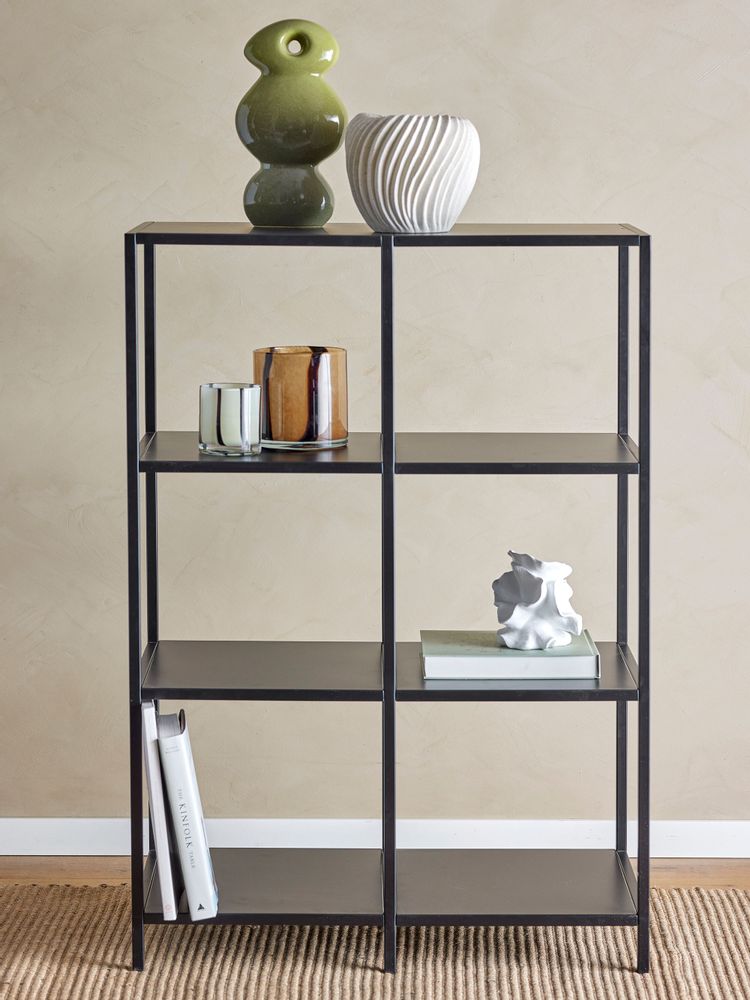 Bookshelves - Valde Bookcase, Black, Metal - BLOOMINGVILLE MULTIBRAND HOUSE