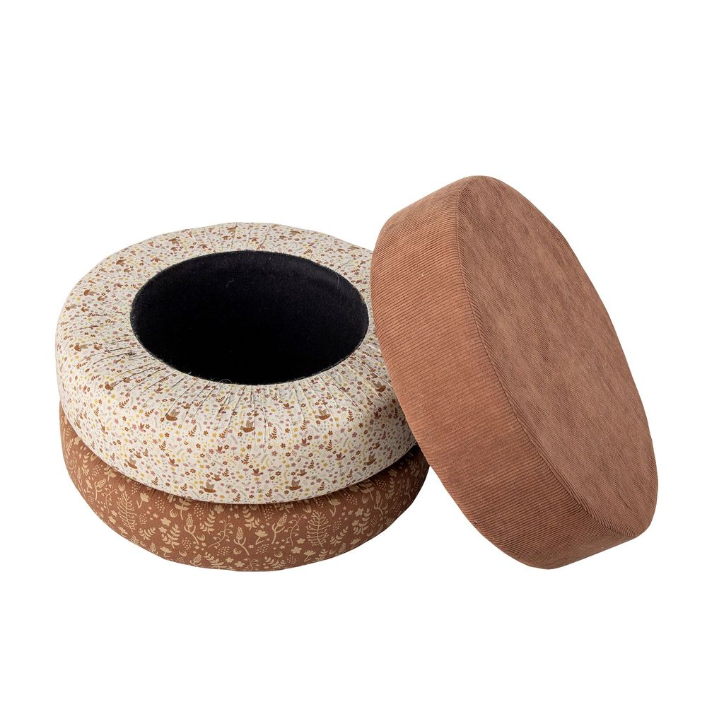 Ottomans - Jo Pouf, Brown, Cotton  - BLOOMINGVILLE MINI