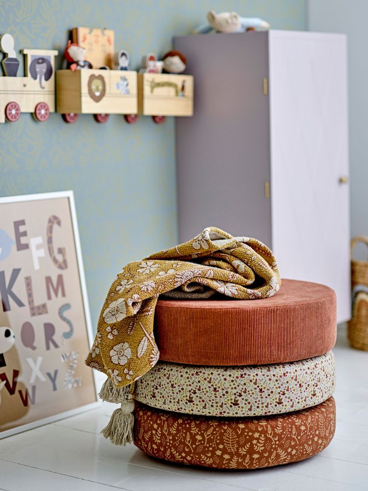Ottomans - Jo Pouf, Brown, Cotton  - BLOOMINGVILLE MINI
