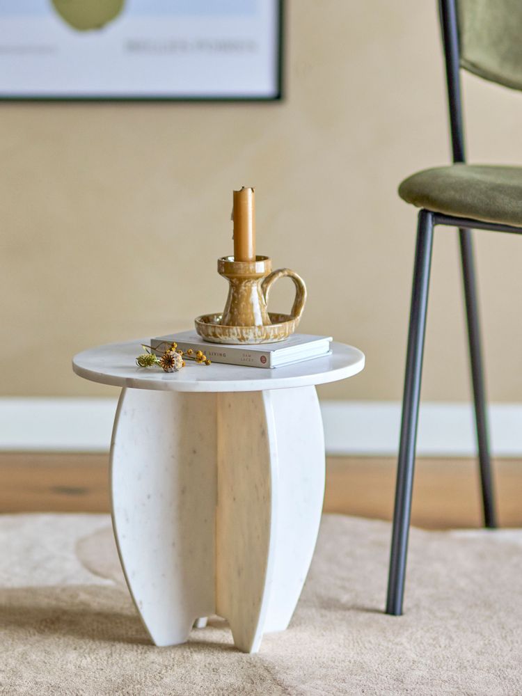 Objets de décoration - Sendai Socle, Blanc, Marbre  - BLOOMINGVILLE MULTIBRAND HOUSE