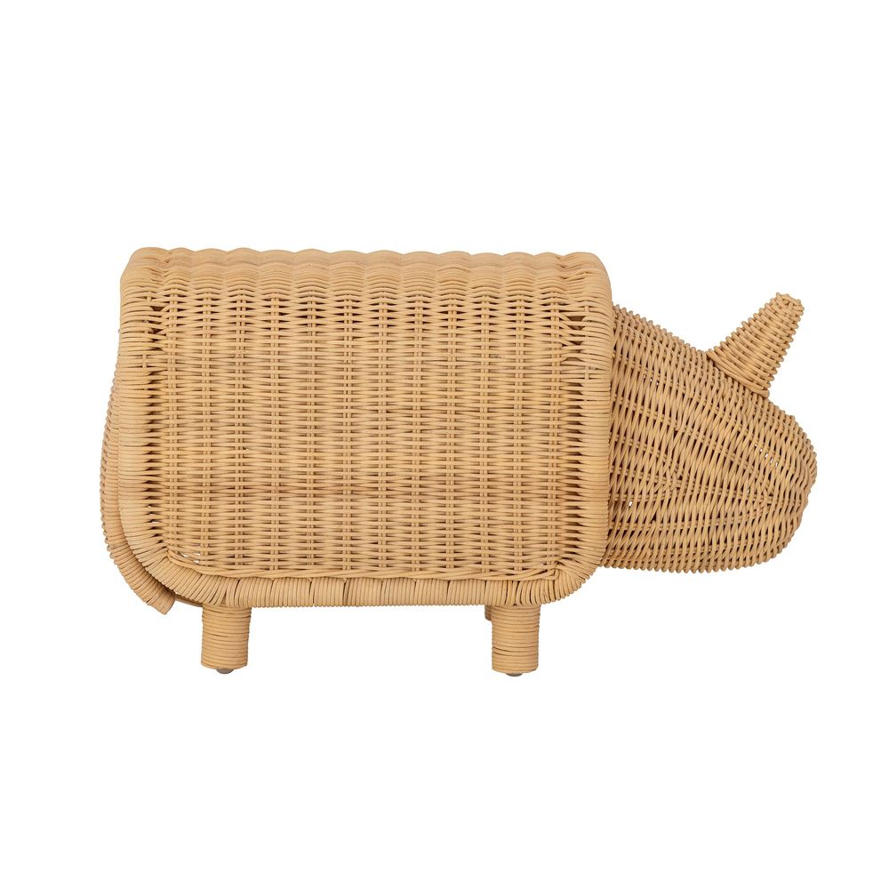 Tabourets - Soffe Tabouret avec rangement, Nature, Rotin - BLOOMINGVILLE MINI