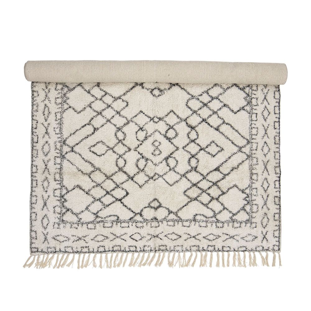 Rugs - Jaqueline Rug, White, Cotton - BLOOMINGVILLE MULTIBRAND HOUSE