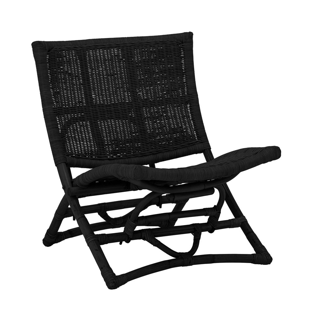 Chaises longues - Baz Chaise de salon, Noir, Rotin  - BLOOMINGVILLE MULTIBRAND HOUSE