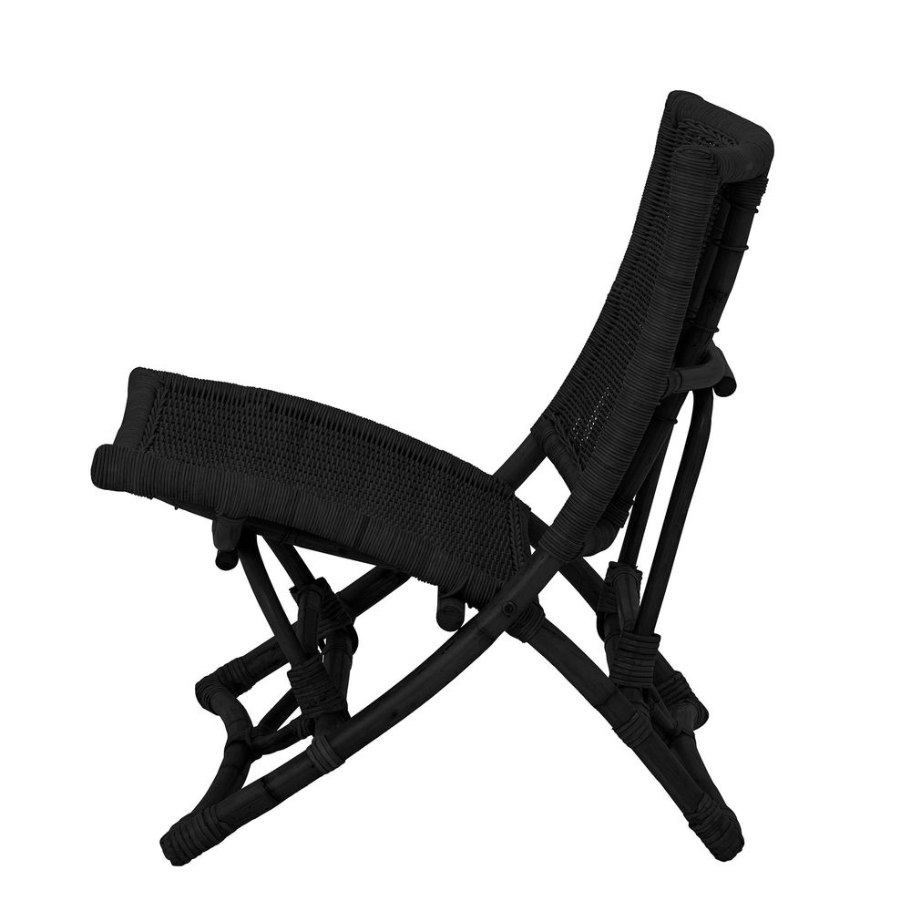 Chaises longues - Baz Chaise de salon, Noir, Rotin  - BLOOMINGVILLE MULTIBRAND HOUSE
