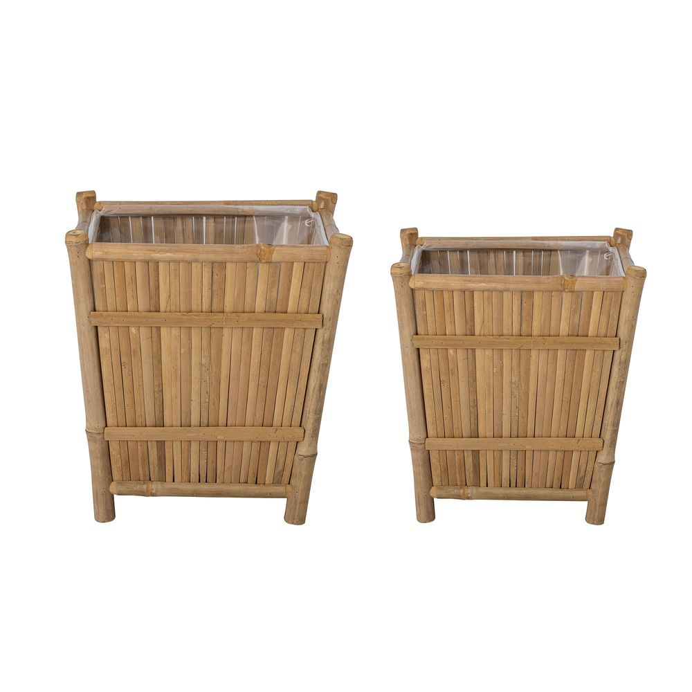 Pots de fleurs - Sole Pot de fleurs, Nature, Bambou Set of 2 - BLOOMINGVILLE MULTIBRAND HOUSE