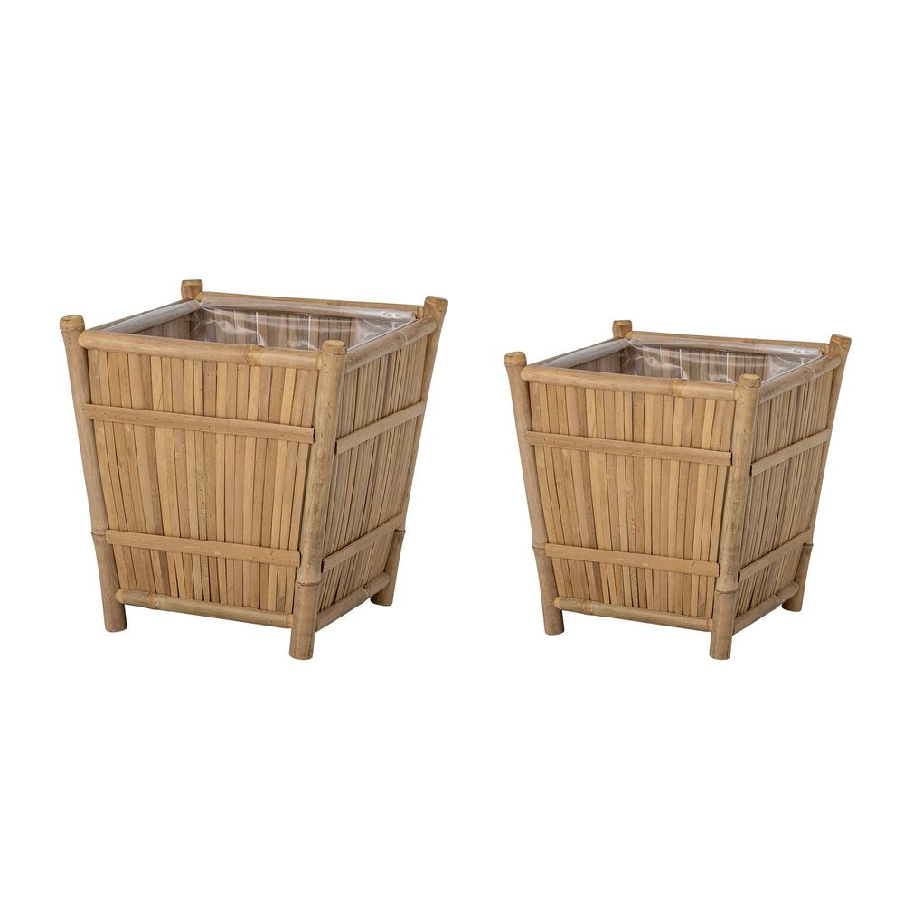 Pots de fleurs - Sole Pot de fleurs, Nature, Bambou Set of 2 - BLOOMINGVILLE MULTIBRAND HOUSE