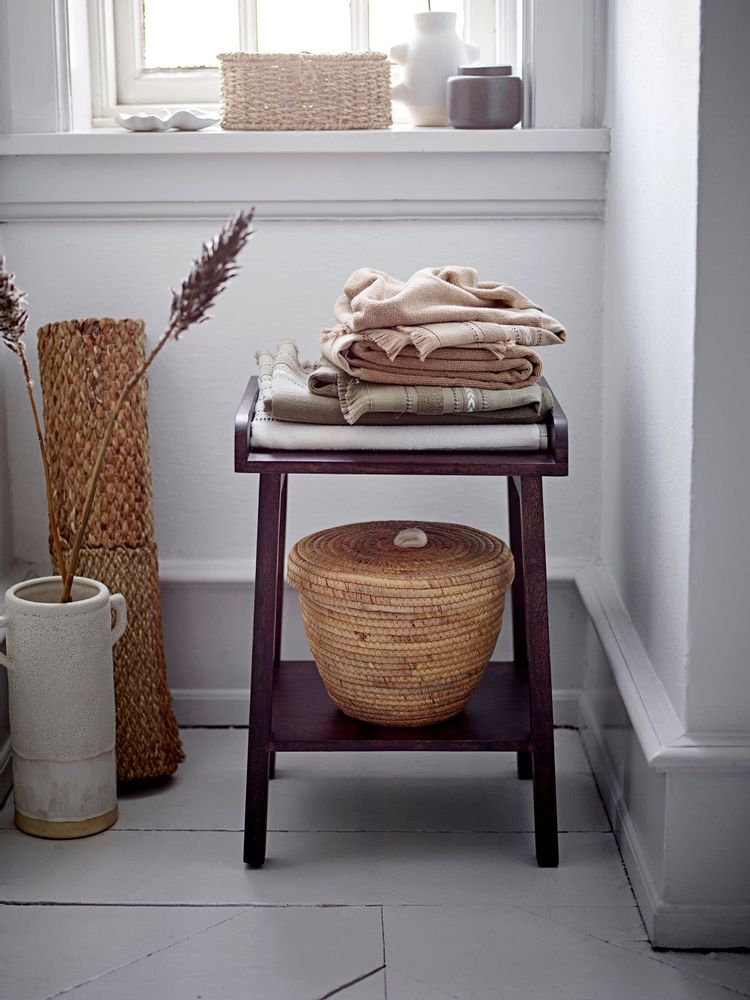 Shopping baskets - Noi Basket w/Lid, Nature, Water Hyacinth Set of 2 - BLOOMINGVILLE MULTIBRAND HOUSE