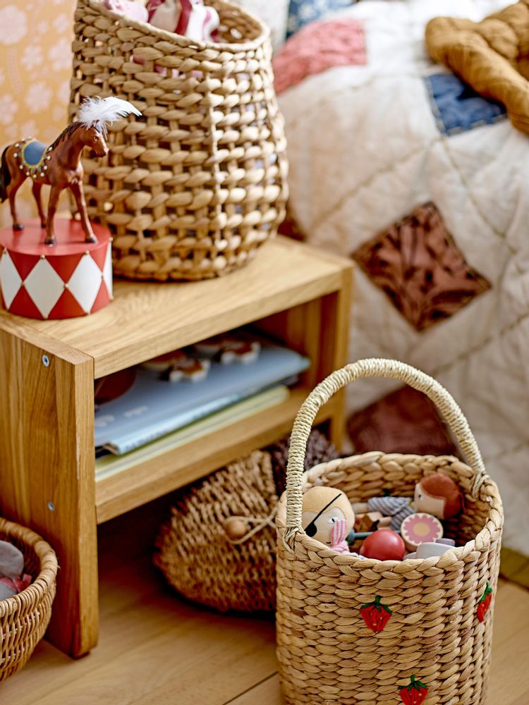 Stools - Bas Stool, Brown, Oak - BLOOMINGVILLE MINI