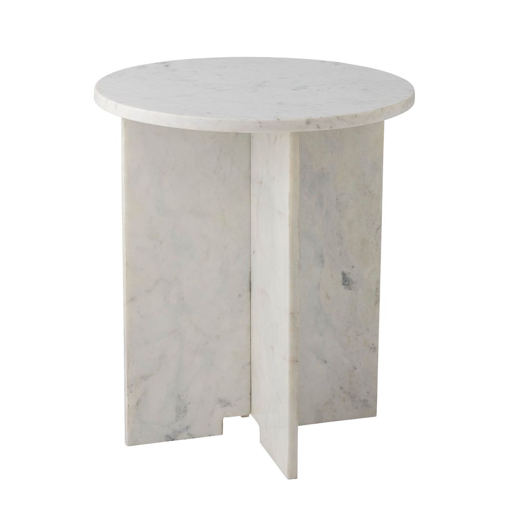 Autres tables - Jasmia Table d'appoint, Blanc, Marbre - BLOOMINGVILLE MULTIBRAND HOUSE