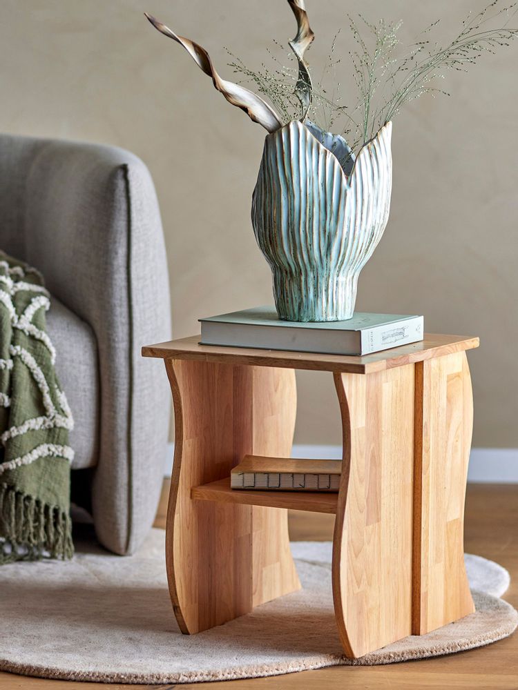 Stools - Bark Stool, Nature, Rubberwood - BLOOMINGVILLE MULTIBRAND HOUSE
