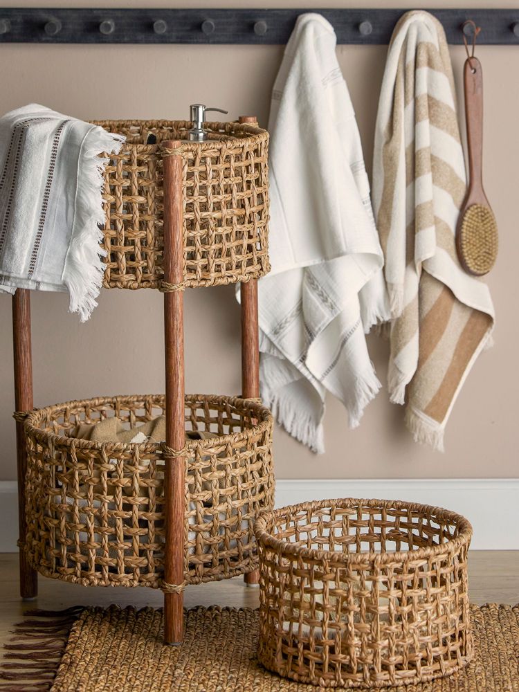 Shopping baskets - Caro Basket, Nature, Bankuan Grass Set of 3 - BLOOMINGVILLE MULTIBRAND HOUSE