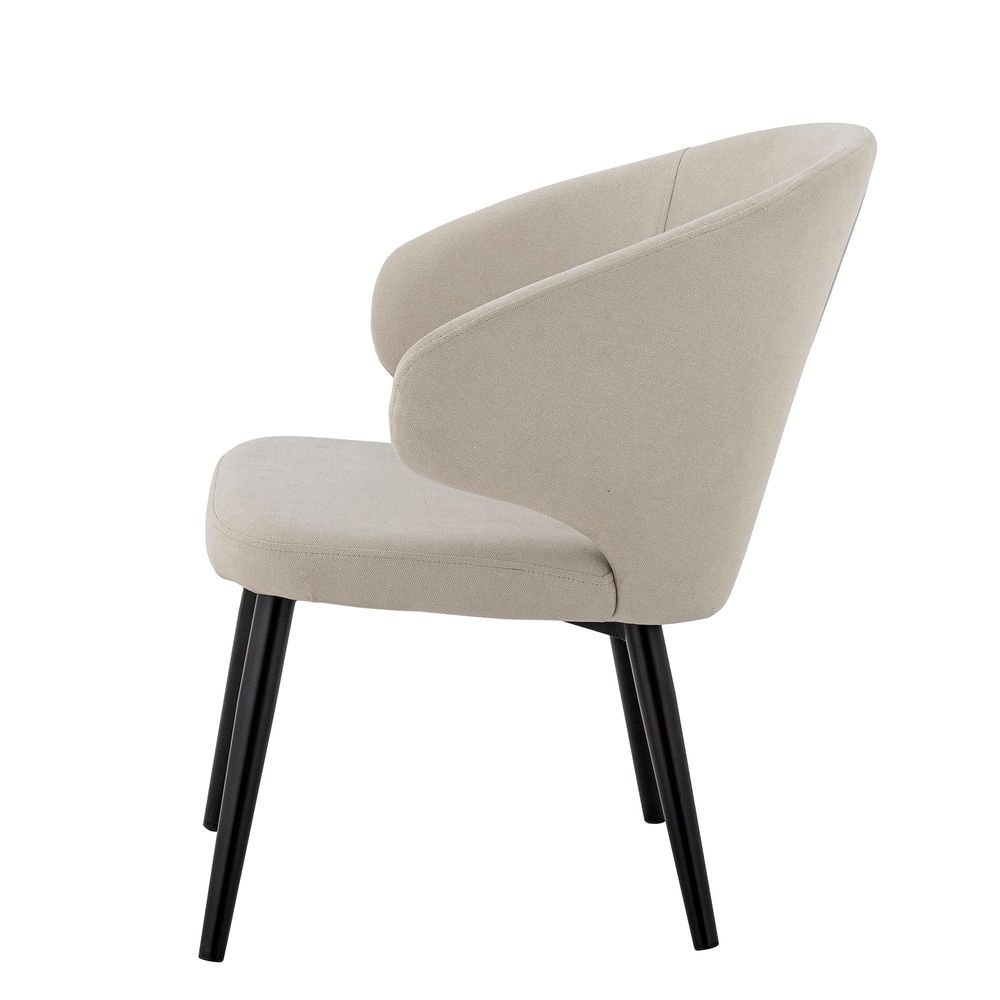 Lounge chairs - Loon Lounge Chair, Nature, Polyester - CREATIVE COLLECTION
