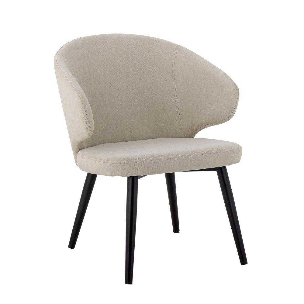 Lounge chairs - Loon Lounge Chair, Nature, Polyester - CREATIVE COLLECTION