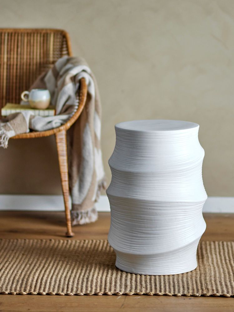 Other tables - Volise Side Table, White, Stoneware - BLOOMINGVILLE MULTIBRAND HOUSE
